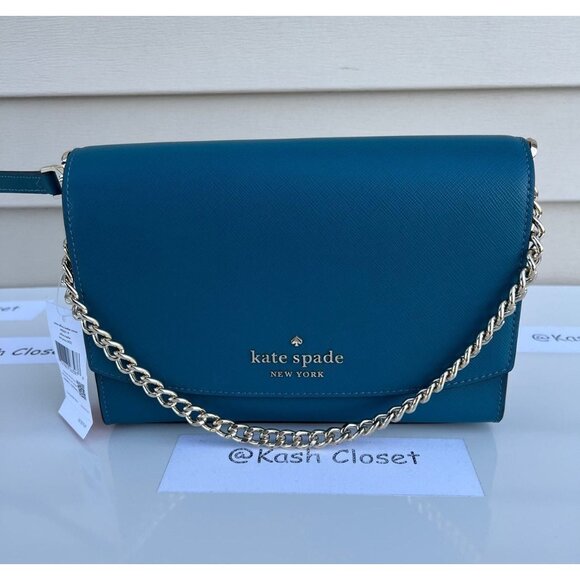 Kate Spade crossbody carson purse convertible shoulder bag dark peaco - Picture 2 of 9